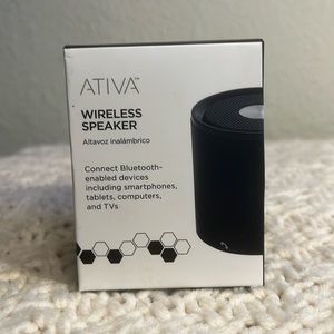 New Ativa Fabric Covered Wireless Bluetooth Speaker.